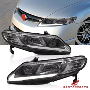 Pair LED DRL Headlights Lamps For 2006-11 Honda Civic FA Sedan 4 Door LH+RH
